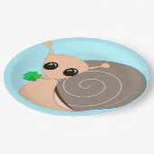 Lucky Snail Paper Borden -  Papieren Bordje (Gekanteld)