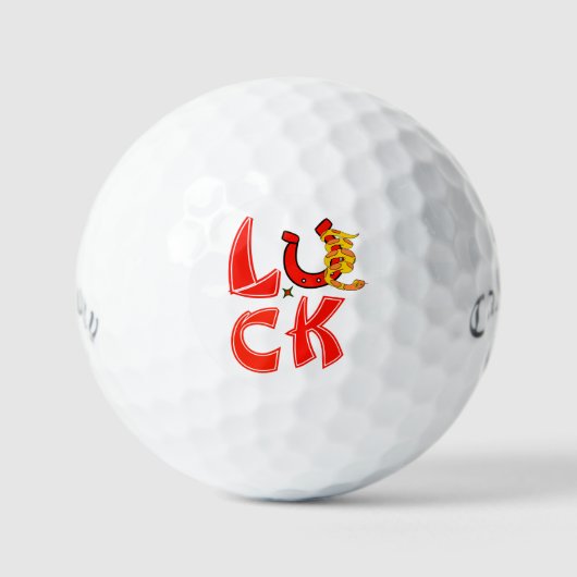 Lucky Snake Golf Balls - Chinese Zodiac Gift Golfballen (Voorkant)