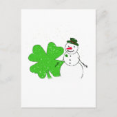Lucky Snowman Briefkaart (Voorkant)