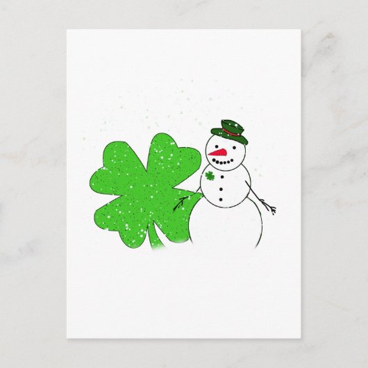 Lucky Snowman Briefkaart (Voorkant)