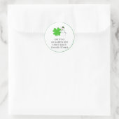 Lucky Snowman Ronde Sticker (Tas)