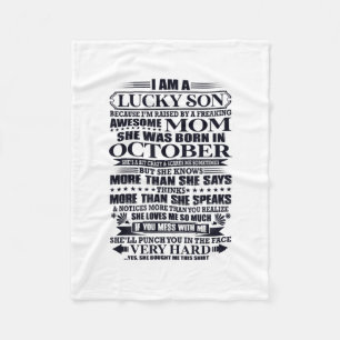 Lucky Son opgevoed door een Geweldige mam die zich Fleece Deken