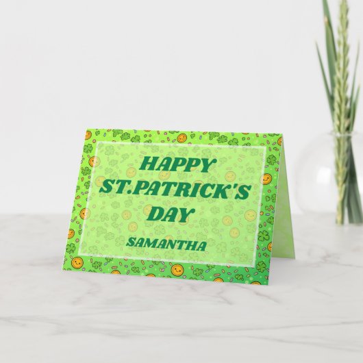 Lucky Sprinkles St. Patrick's Dag Kaart (Voorkant)