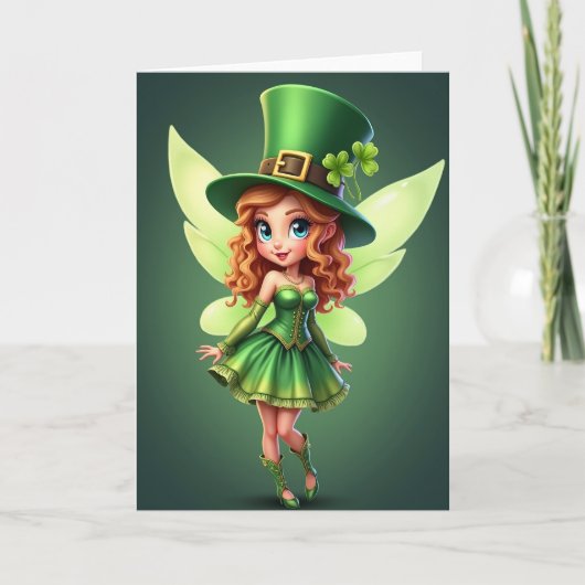 Lucky Sprite Festive Kaart (Voorkant)