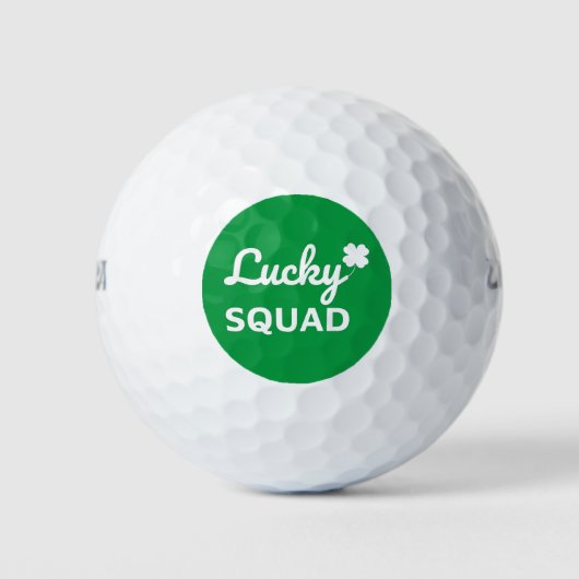 Lucky Squad St. Patrick's Day Golfballen (Voorkant)