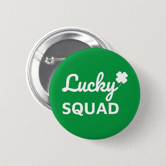 Lucky Squad St. Patrick's Day Ronde Button 5,7 Cm (Voorkant /achterkant)