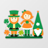 Lucky Squad Window Cling voor St Patrick's Day Raamsticker (Vel)