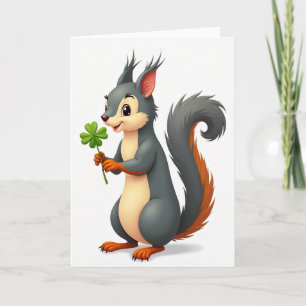 Lucky Squirrel Smile Kaart