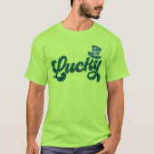 Lucky St Patrick Leopard Leprechaun Pet Shamrock T-shirt (Voorkant)