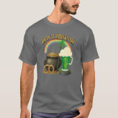 Lucky St. Patrick’s Day Pot of Gold Artwork Design T-shirt (Voorkant)