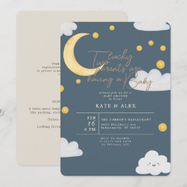 Lucky St Patrick's Boy Blue Baby shower Kaart