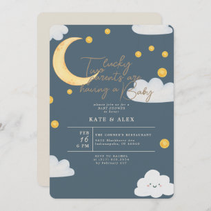 Lucky St Patrick's Boy Blue Baby shower Kaart