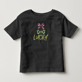 Lucky St Patrick's Coquette Strikje Kinder Shirts