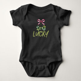 Lucky St Patrick's Coquette Strikje Romper