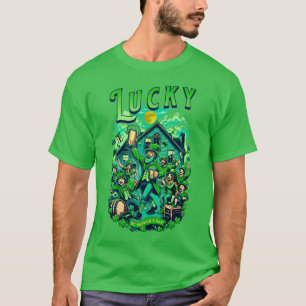 Lucky St Patrick's Day Beer Drink Pub Party T-shirt