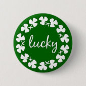 Lucky St Patricks Day Buttonnen Ronde Button 5,7 Cm (Voorkant)