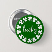 Lucky St Patricks Day Buttonnen Ronde Button 5,7 Cm (Voorkant /achterkant)
