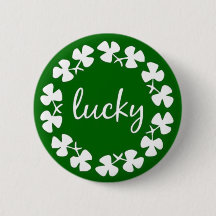 Lucky St Patricks Day Buttonnen