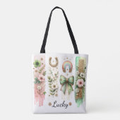 Lucky St. Patrick's Day Canvas tas (Achterkant)