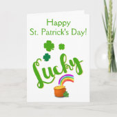 Lucky St. Patrick's Day Card Kaart (Voorkant)