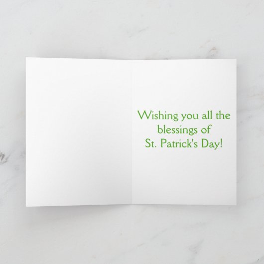 Lucky St. Patrick's Day Card Kaart (Binnen)