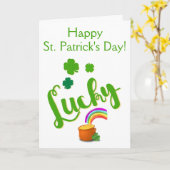 Lucky St. Patrick's Day Card Kaart (Gele Bloem)