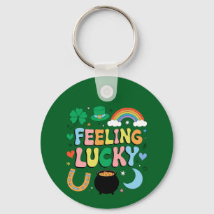 Lucky St Patrick's Day Charm Irish Shamrock Sleutelhanger