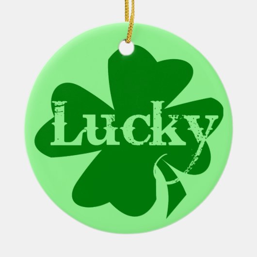 Lucky St. Patricks Day Charm Keramisch Ornament (Voorkant)