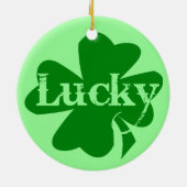 Lucky St. Patricks Day Charm Keramisch Ornament (Achterkant)