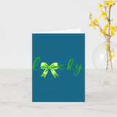 Lucky, St.patricks Day Coquette,shamrock Funny Kaart (Gele Bloem)