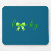 Lucky, St.patricks Day Coquette,shamrock Funny  Muismat (Voorkant)