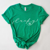 Lucky St. Patrick's Day Cute White Script Shirt