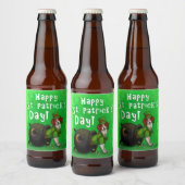 Lucky St. Patrick's Day Dog Bier Etiket (Flessen)