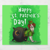 Lucky St. Patrick's Day Dog Bier Etiket (Enkel label)