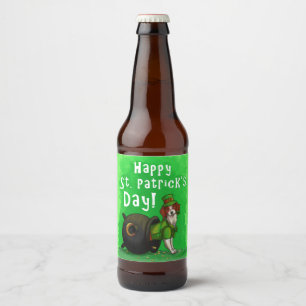 Lucky St. Patrick's Day Dog Bier Etiket