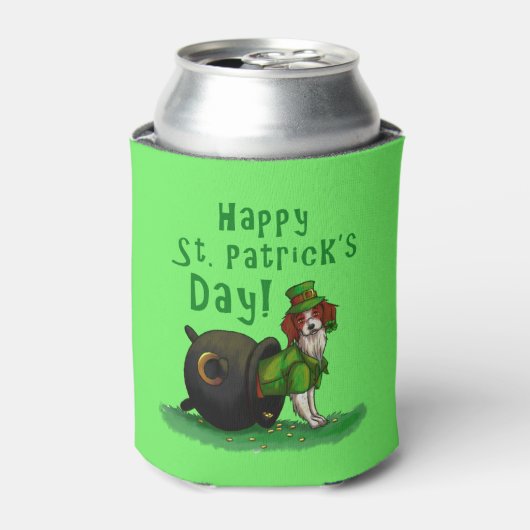 Lucky St. Patrick's Day Dog Blikjeskoeler (Blikje Voorkant)