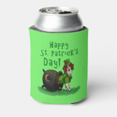 Lucky St. Patrick's Day Dog Blikjeskoeler (Blikje Achterkant)