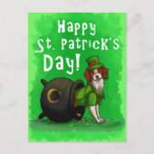 Lucky St. Patrick's Day Dog Briefkaart (Voorkant)
