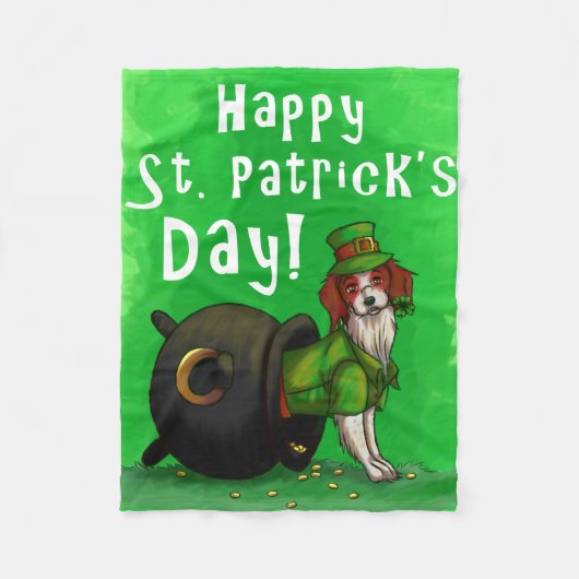 Lucky St. Patrick's Day Dog Fleece Deken (Voorkant)