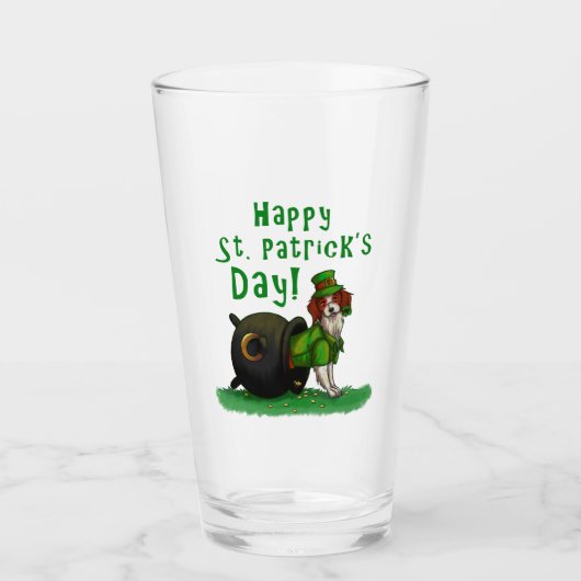 Lucky St. Patrick's Day Dog Glas (Voorkant)