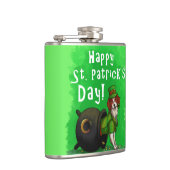 Lucky St. Patrick's Day Dog Heupfles (Rechts)