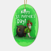 Lucky St. Patrick's Day Dog Keramisch Ornament (Links)