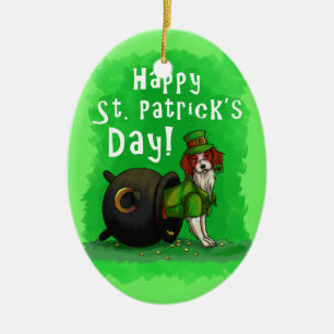 Lucky St. Patrick's Day Dog Keramisch Ornament
