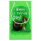 Lucky St. Patrick's Day Dog Klein Cadeauzakje (Achterkant)