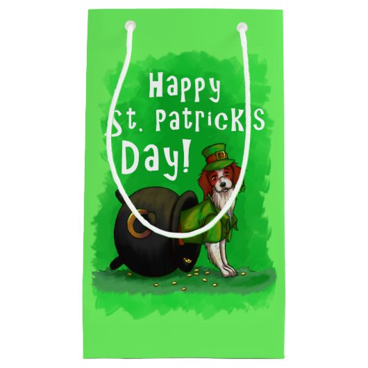 Lucky St. Patrick's Day Dog Klein Cadeauzakje (Voorkant)
