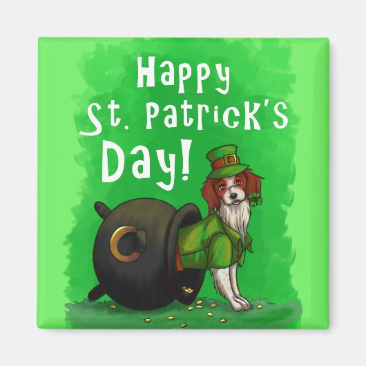Lucky St. Patrick's Day Dog Magneet (Voorkant)