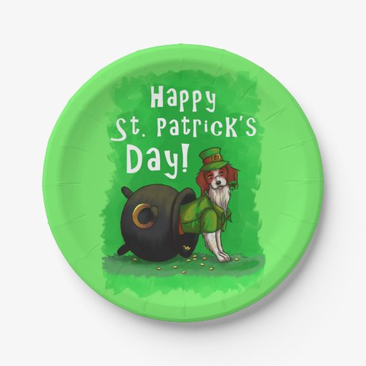 Lucky St. Patrick's Day Dog Papieren Bordje (Voorkant)