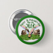Lucky St. Patrick's Day Geese Ronde Button 5,7 Cm (Voorkant /achterkant)