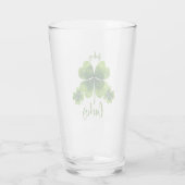 Lucky St Patrick's Day Glass met Shamrock Glas (Achterkant)