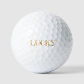 Lucky St. Patrick's Day Gold Leaf Pattern Golfballen (Voorkant)